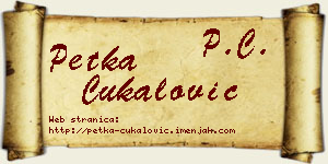 Petka Čukalović vizit kartica